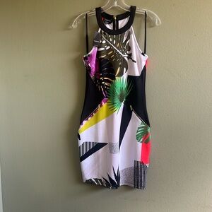 NWT bebe Multicolor Tropical Mini Dress